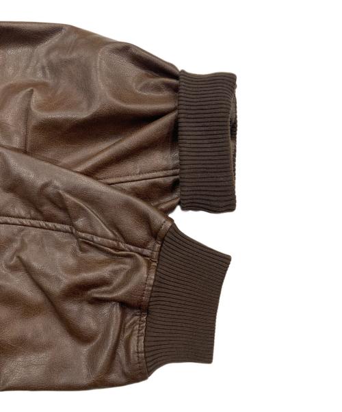 UNGRID（アングリッド）UNGRID (アングリッド) フェイクレザーブルゾン ブラウン サイズ:Freeの古着・服飾アイテム