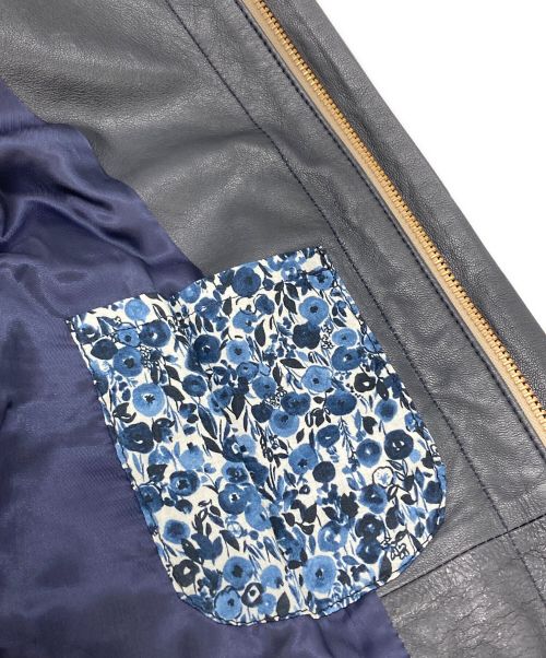 Pal'las Palace（パラスパレス）PAL'LAS PALACE (パラスパレス) シープレザージャケット ネイビー サイズ:3の古着・服飾アイテム