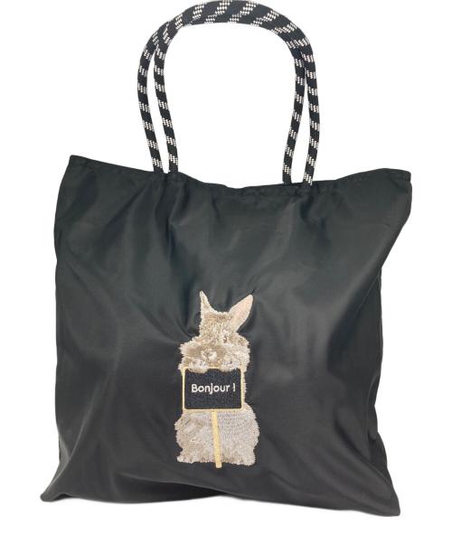 charuer（シャルエ）charuer (シャルエ) アニマル刺繍トートバッグ ブラックの古着・服飾アイテム