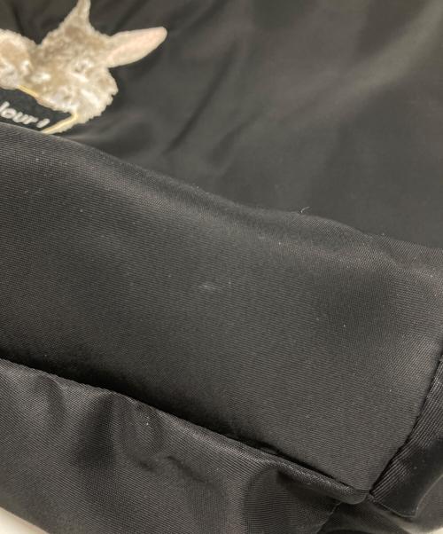 charuer（シャルエ）charuer (シャルエ) アニマル刺繍トートバッグ ブラックの古着・服飾アイテム