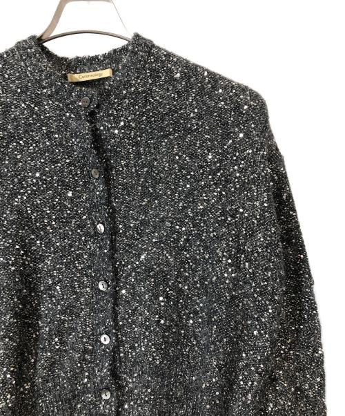 Curensology（カレンソロジー）Curensology (カレンソロジー) スパングルショートカーディガン グレー サイズ:ＳＩＺＥ　ＦＲＥＥの古着・服飾アイテム