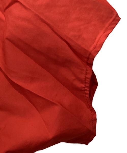 BALLSEY（ボールジィ）BALLSEY (ボールジィ) プロセスドコットンギャザーブラウス レッド サイズ:36の古着・服飾アイテム