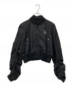 version of youバージョンオブユー）の古着「Gathered Sleeve Light Blouson」｜ブラック