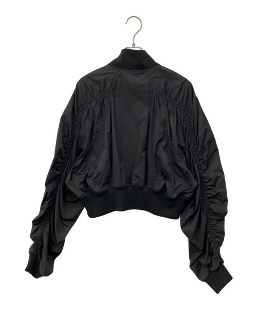 version of you（バージョンオブユー）version of you (バージョンオブユー) Gathered Sleeve Light Blouson ブラック サイズ:Fの古着・服飾アイテム