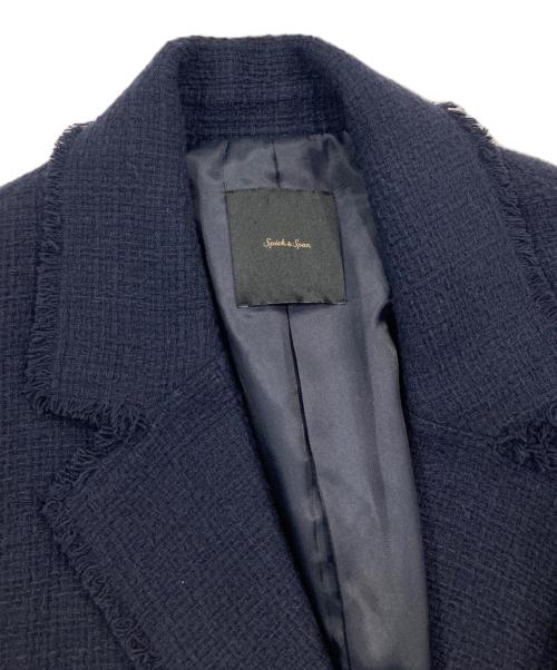 Spick and Span（スピック＆スパン）Spick and Span (スピックアンドスパン) ファンシーツィードダブルブレストジャケット ネイビー サイズ:36の古着・服飾アイテム