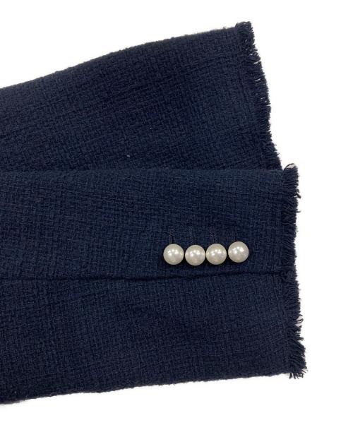 Spick and Span（スピック＆スパン）Spick and Span (スピックアンドスパン) ファンシーツィードダブルブレストジャケット ネイビー サイズ:36の古着・服飾アイテム