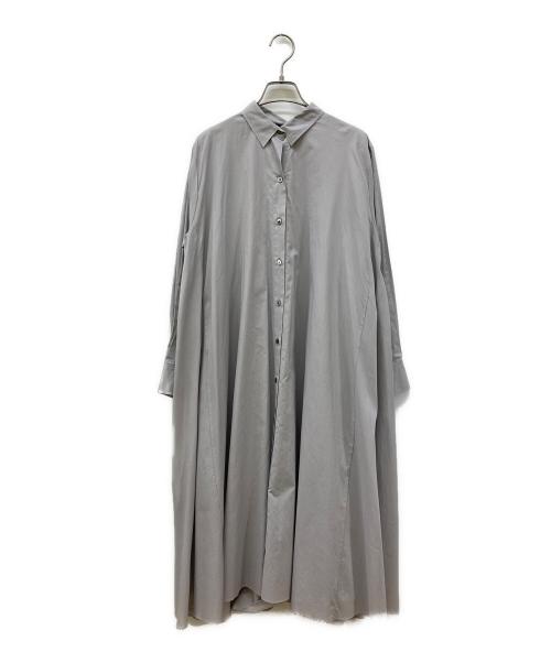 mizuiro-ind（ミズイロインド）mizuiro-ind (ミズイロインド) シャツワンピース グレー サイズ:Freeの古着・服飾アイテム