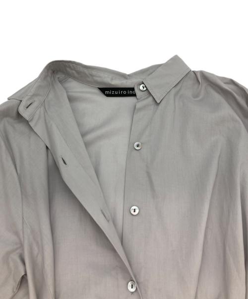 mizuiro-ind（ミズイロインド）mizuiro-ind (ミズイロインド) シャツワンピース グレー サイズ:Freeの古着・服飾アイテム