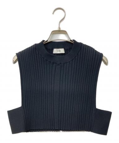 中古・古着通販】HYKE (ハイク) WIDE RIBBED CROPPED VEST ブラック