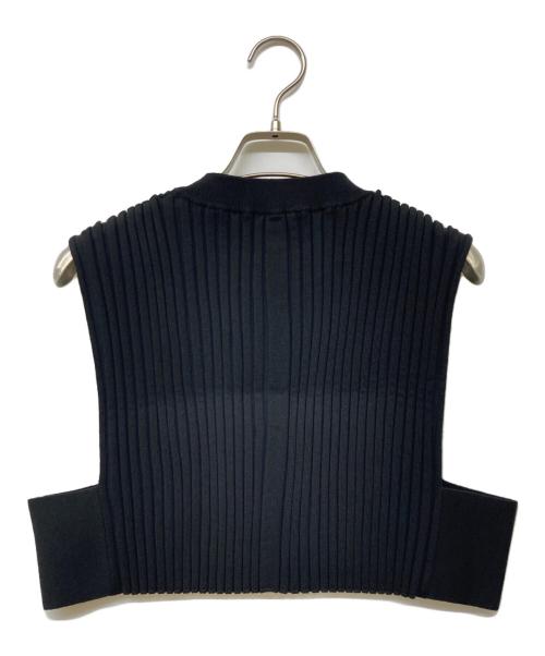HYKE（ハイク）HYKE (ハイク) WIDE RIBBED CROPPED VEST ブラック サイズ:‐の古着・服飾アイテム