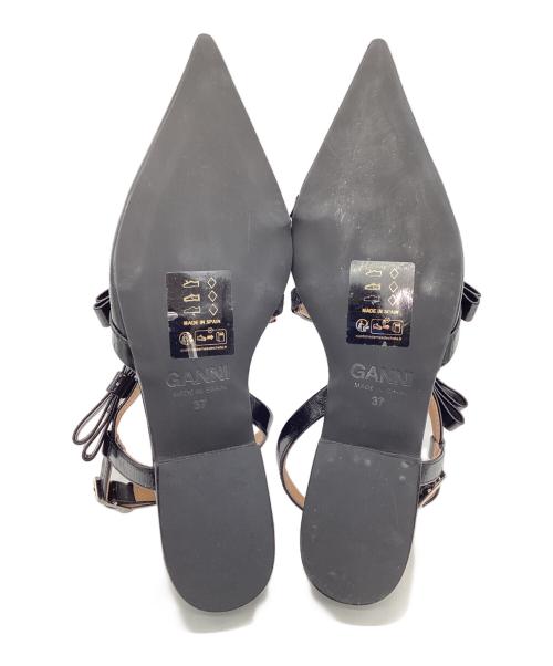 GANNI（ガニー）Ganni (ガニー) Multi Bow Pointy Out Ballerina ブラック サイズ:37の古着・服飾アイテム