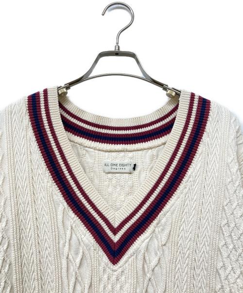 ILL ONE EIGHTY（イルワンエイティ）ILL ONE EIGHTY (イルワンエイティ) TILDEN KNIT アイボリー サイズ:Sの古着・服飾アイテム