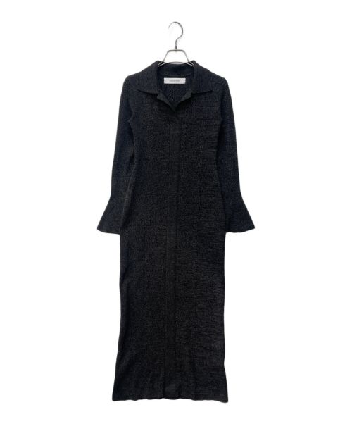 LAGUNA MOON（ラグナムーン）LAGUNA MOON (ラグナムーン) メランジフレアカフニットワンピース グレー サイズ:Ｓの古着・服飾アイテム