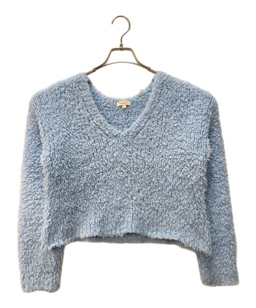 DEMYLEE（デミリー）DEMYLEE (デミリー) ボアヤーンフラッフィーニット ライトブルー サイズ:XSの古着・服飾アイテム