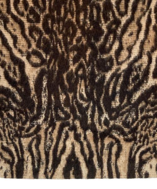 N°21（ヌメロヴェントゥーノ）N°21 (ヌメロヴェントゥーロ) レオパードシャギースリットスカート ベージュ サイズ:38の古着・服飾アイテム