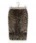 N°21（ヌメロヴェントゥーロ）の古着「レオパードシャギースリットスカート」｜ベージュ