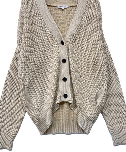 DEMYLEE（デミリー）DEMYLEE (デミリー) コットンリブニットカーディガン ベージュ サイズ:SIZE　XSの古着・服飾アイテム