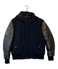 EMMETI（エンメティ）の古着「フーデットダウンブルゾン」｜ブラック