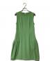 FOXEY NEWYORK（フォクシーニューヨーク）の古着「コクーンノースリーブワンピース」｜グリーン
