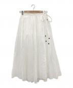 mina perhonenミナ ペルホネン）の古着「petalo 巻きスカート」｜ホワイト