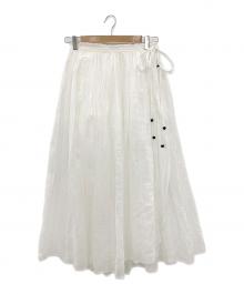 mina perhonen（ミナ ペルホネン）の古着「petalo 巻きスカート」｜ホワイト