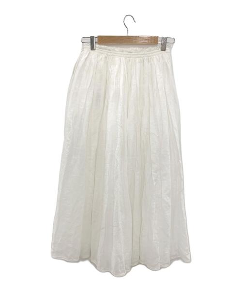 mina perhonen（ミナ ペルホネン）mina perhonen (ミナ ペルホネン) petalo 巻きスカート ホワイト サイズ:Freeの古着・服飾アイテム