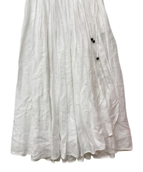 mina perhonen（ミナ ペルホネン）mina perhonen (ミナ ペルホネン) petalo 巻きスカート ホワイト サイズ:Freeの古着・服飾アイテム