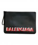 BALENCIAGAバレンシアガ）の古着「クラッチバッグ」｜ブラック×レッド