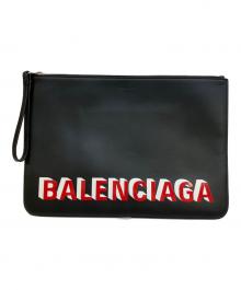 BALENCIAGA（バレンシアガ）の古着「クラッチバッグ」｜ブラック×レッド