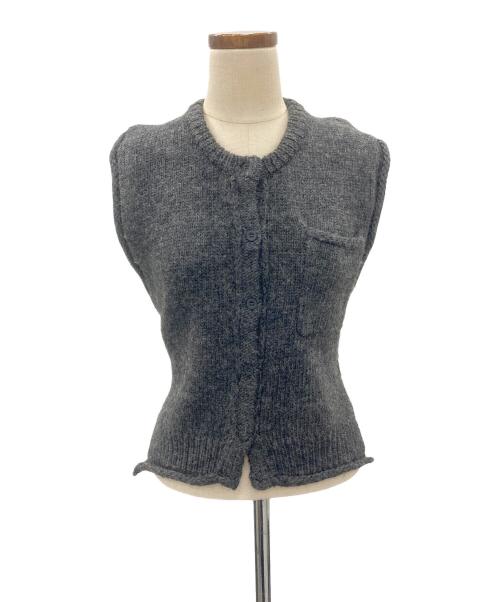 PERVERZE（パーバーズ）PERVERZE (パーバーズ) ウールニットベスト ブラック サイズ:ＳＩＺＥ　ＦＲＥＥの古着・服飾アイテム