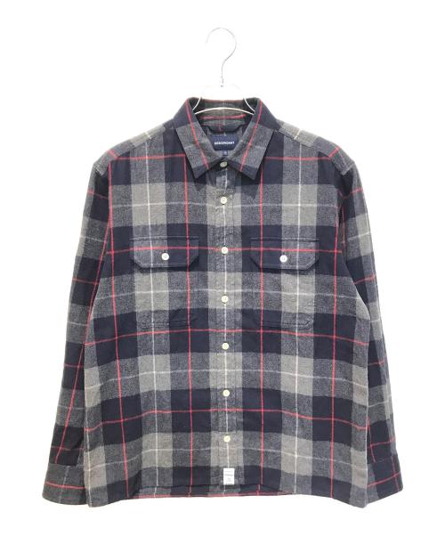 DESCENDANT（ディセンダント）DESCENDANT (ディセンダント) チェックネルシャツ ネイビー サイズ:3の古着・服飾アイテム