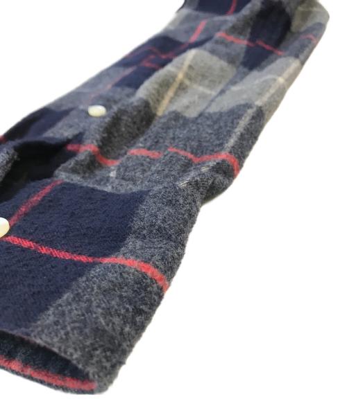 DESCENDANT（ディセンダント）DESCENDANT (ディセンダント) チェックネルシャツ ネイビー サイズ:3の古着・服飾アイテム