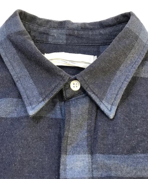 OUTERKNOWN（アウターノーン）OUTERKNOWN (アウターノーン) チェックシャツ ネイビー サイズ:Mの古着・服飾アイテム