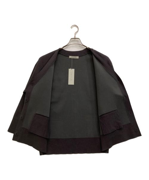 UNFILO（アンフィーロ）UNFILO (アンフィーロ) スポンジニット カーディガン チャコールグレー サイズ:M 未使用品の古着・服飾アイテム