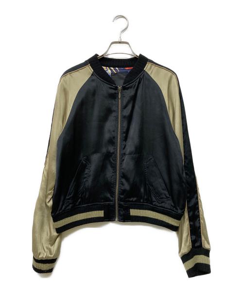 Denham（デンハム）Denham (デンハム) サテンスカジャン ブラック×ゴールド サイズ:38の古着・服飾アイテム