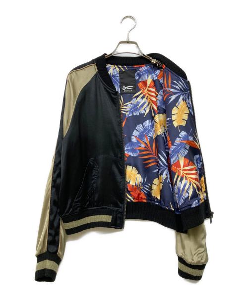 Denham（デンハム）Denham (デンハム) サテンスカジャン ブラック×ゴールド サイズ:38の古着・服飾アイテム