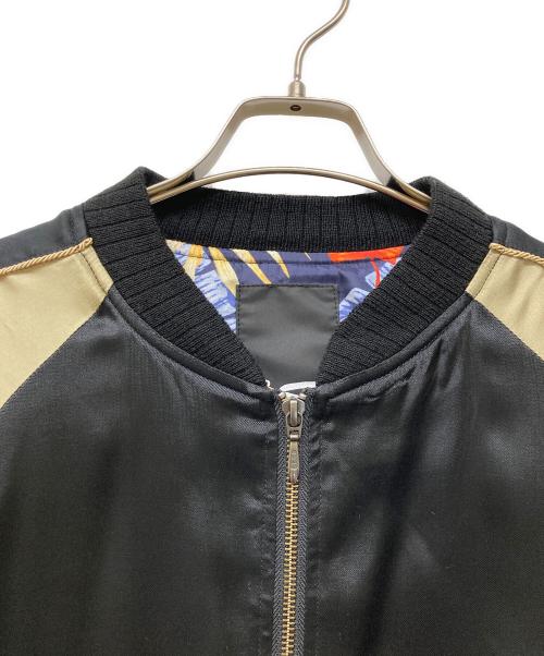 Denham（デンハム）Denham (デンハム) サテンスカジャン ブラック×ゴールド サイズ:38の古着・服飾アイテム