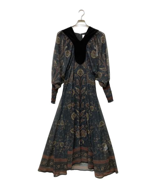 Ameri（アメリ）AMERI (アメリ) VELOUR DOCKING SCARF DRESS ブラック サイズ:Ｍ 未使用品の古着・服飾アイテム