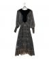 AMERI (アメリ) VELOUR DOCKING SCARF DRESS ブラック サイズ:Ｍ 未使用品：14000円