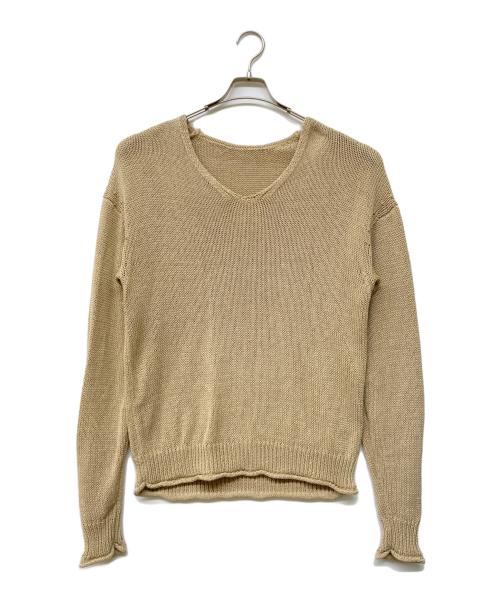 Gypsohila（ジプソフィア）Gypsohila (ジプソフィア) Lightly Knit Tops ベージュ サイズ:Fの古着・服飾アイテム