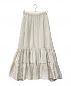 rosy monsterロージーモンスター）の古着「loose tiered satin skirt」｜アイボリー
