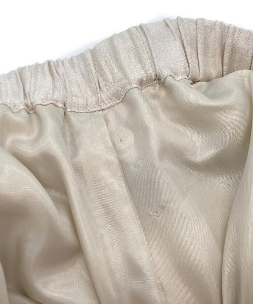 rosy monster（ロージーモンスター）rosy monster (ロージーモンスター) loose tiered satin skirt アイボリー サイズ:Mの古着・服飾アイテム