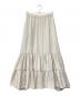 rosy monster（ロージーモンスター）の古着「loose tiered satin skirt」｜アイボリー