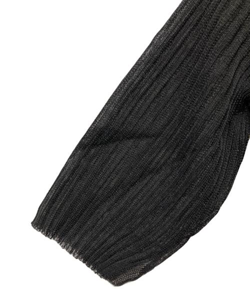 FRAY ID（フレイ アイディー）FRAY ID (フレイ アイディー) シュリンクジャガードペプラムニット ブラック サイズ:Fの古着・服飾アイテム