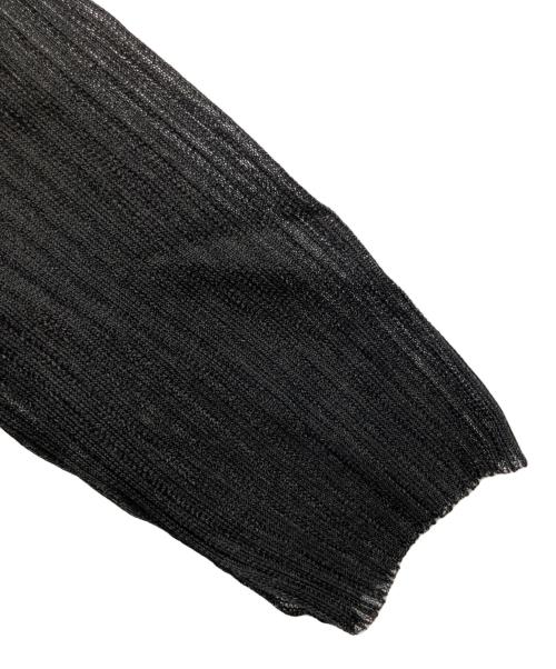 FRAY ID（フレイ アイディー）FRAY ID (フレイ アイディー) シュリンクジャガードペプラムニット ブラック サイズ:Fの古着・服飾アイテム