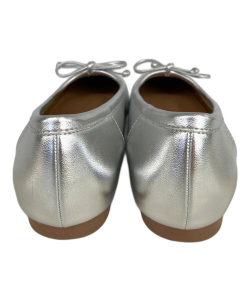 FRAY ID（フレイ アイディー）FRAY ID (フレイ アイディー) スクエアトゥバレエシューズ シルバー サイズ:37の古着・服飾アイテム