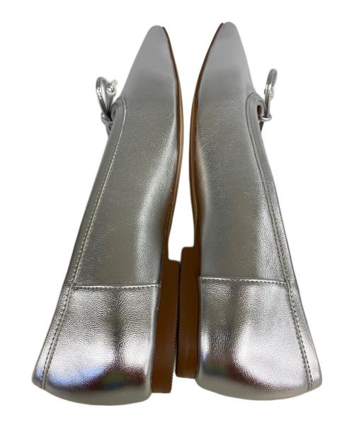 FRAY ID（フレイ アイディー）FRAY ID (フレイ アイディー) スクエアトゥバレエシューズ シルバー サイズ:37の古着・服飾アイテム