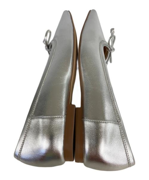 FRAY ID（フレイ アイディー）FRAY ID (フレイ アイディー) スクエアトゥバレエシューズ シルバー サイズ:37の古着・服飾アイテム