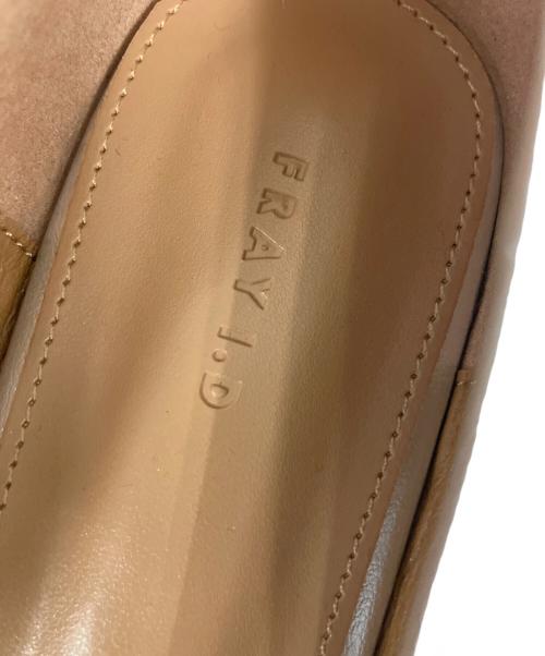 FRAY ID（フレイ アイディー）FRAY ID (フレイ アイディー) スクエアトゥバレエシューズ シルバー サイズ:37の古着・服飾アイテム