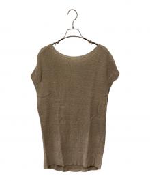 SLOBE IENA（スローブ イエナ）の古着「リネン混フレンチスリーブニット」｜ベージュ